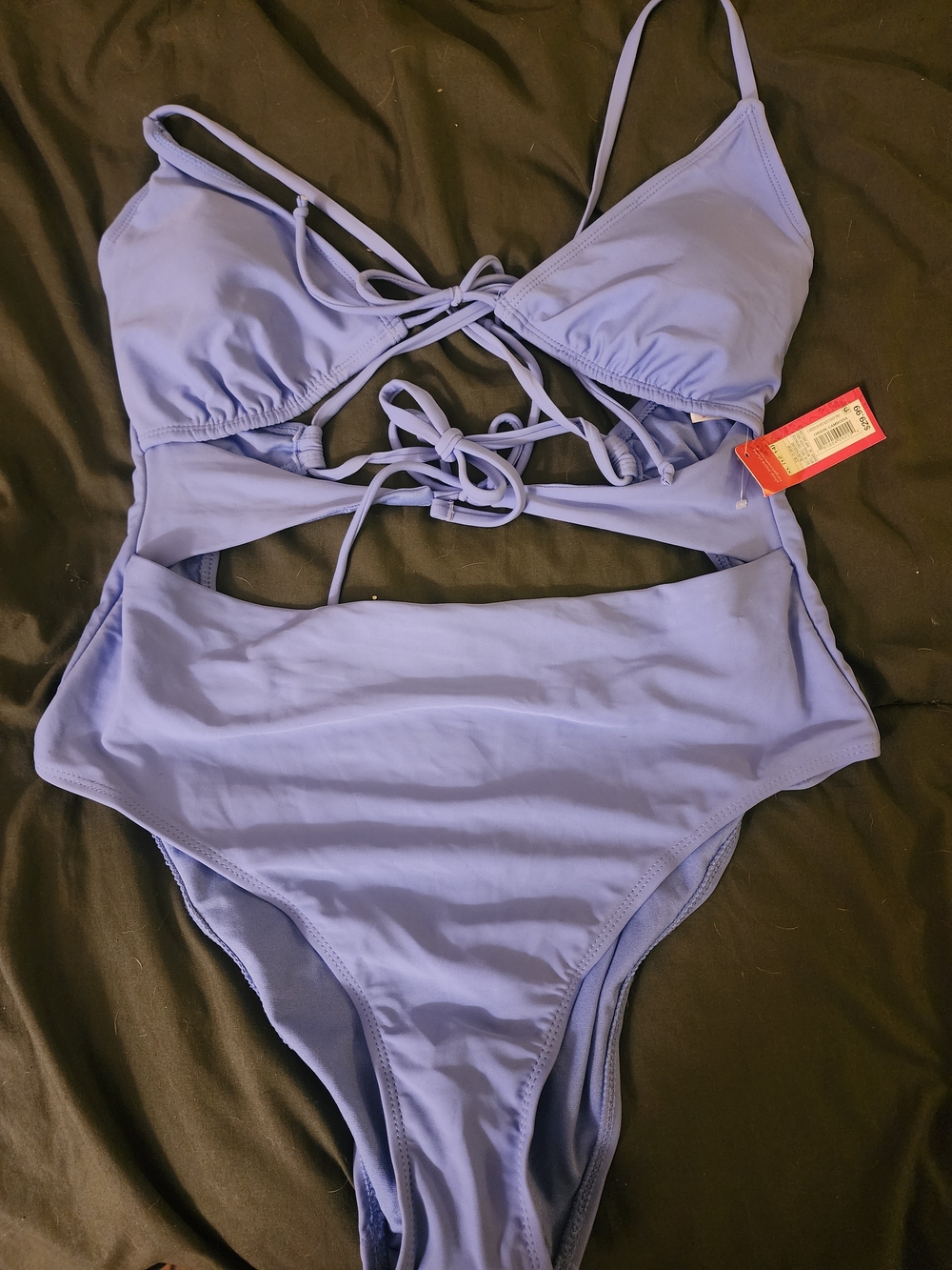 Xhilaration Lavender One-Piece Cutout Swimsuit